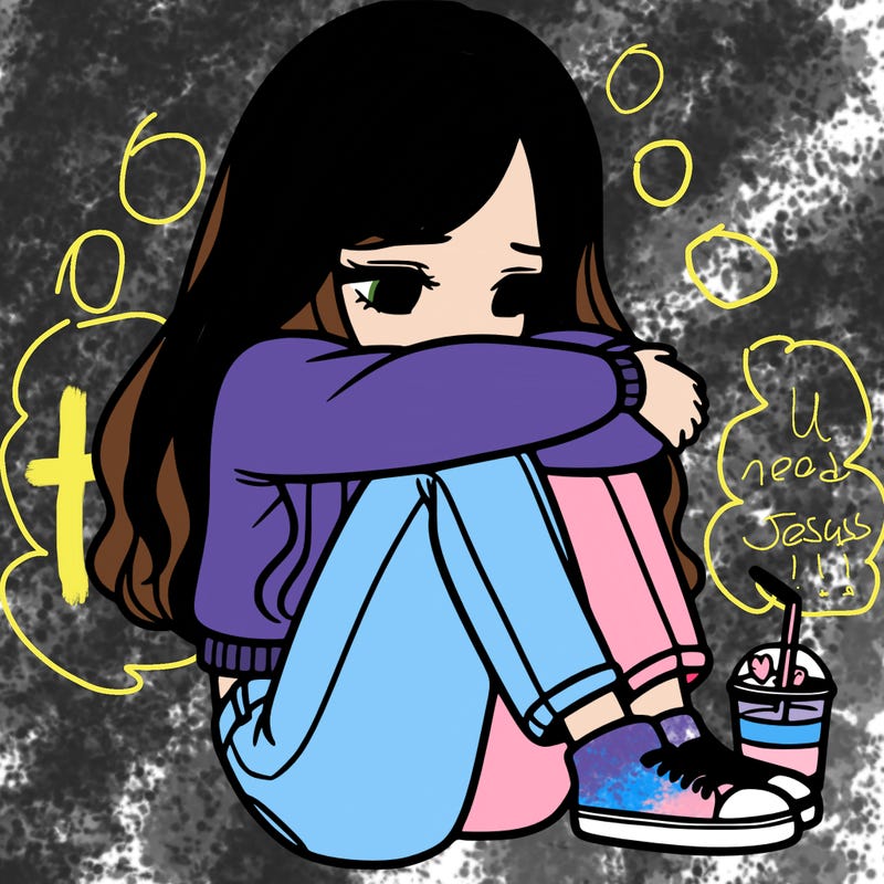 a girl  after a breakup