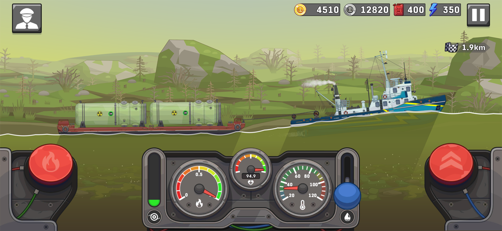 Ship Simulator: Boat Game - Remolcador remolcando carga industrial pesada en Ship Simulator Boat Game