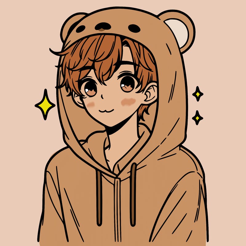 a 17 year old boy in a cute animal hoodie