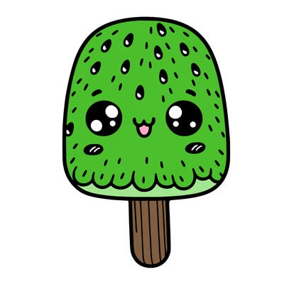 cute kiwi popsicle