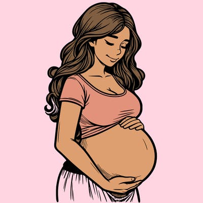 woman heavily pregnant realistic