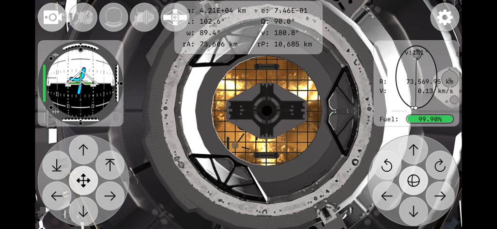 Mission Orion 2 - Interfaz técnica y controles de vuelo para acoplar una nave espacial en Mission Orion 2