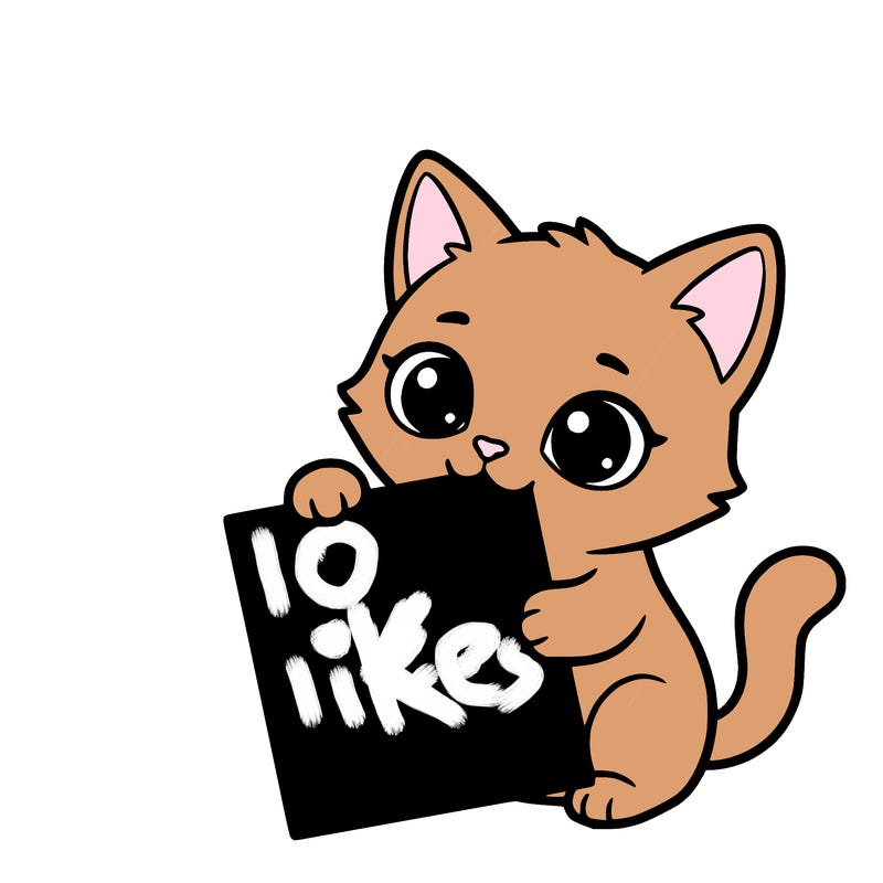 a small cat with a blank sheet of paper in its hand. the cat is sooooooo cute!