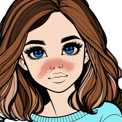 realistic girl whith cute eyes