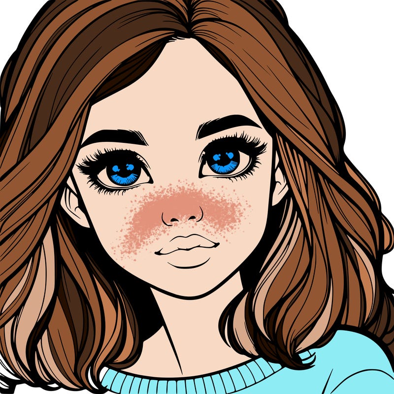 realistic girl whith cute eyes