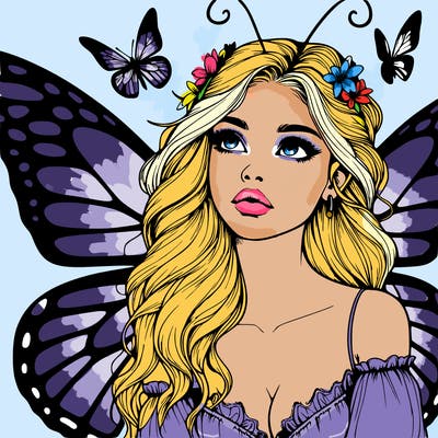 butterfly fairy realistic girl