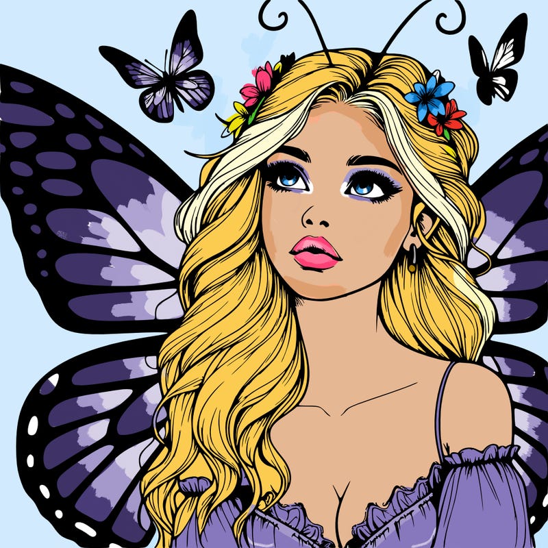 butterfly fairy realistic girl