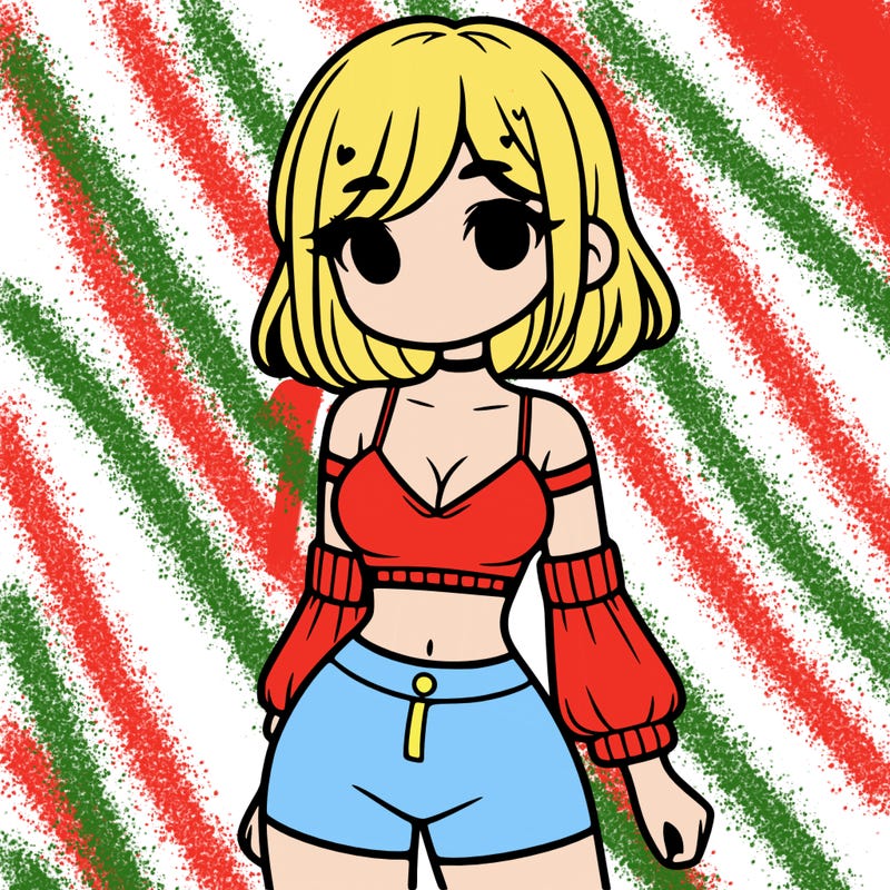 a cute girl in crop top