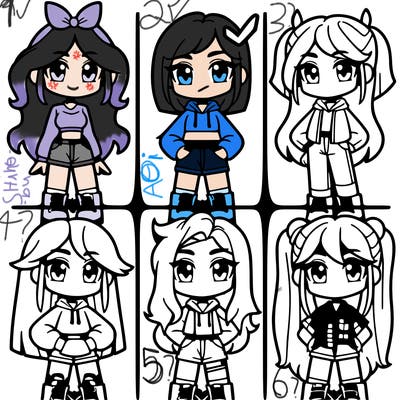 divisions into four girl