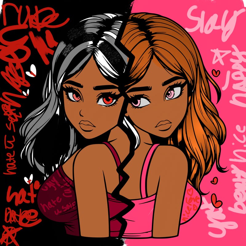 realistic girl split