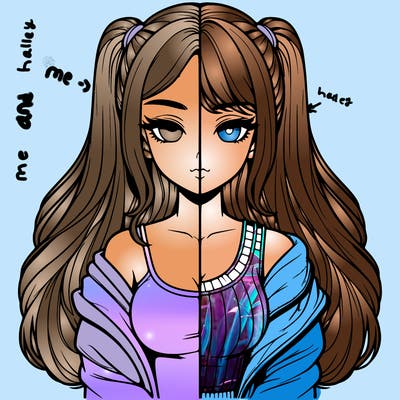 realistic girl split