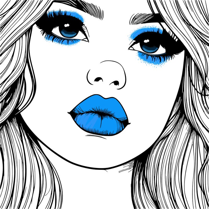 really realistic girl with lips