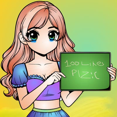 realistic pretty girl holding blank sign