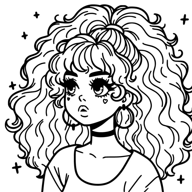 aesthetic girl with big hair