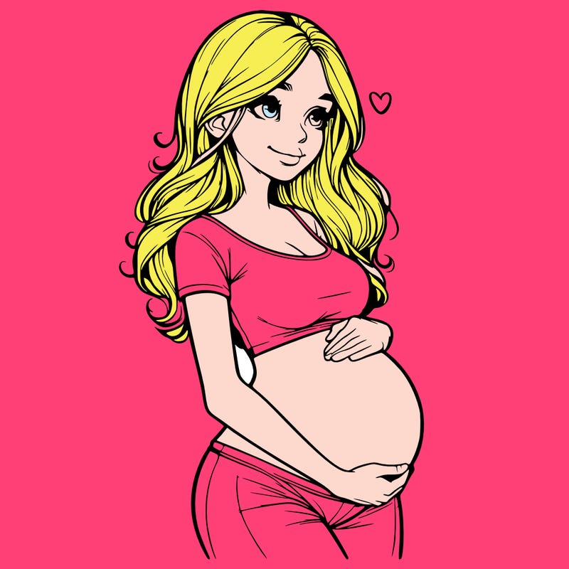 realistic pregnant girl