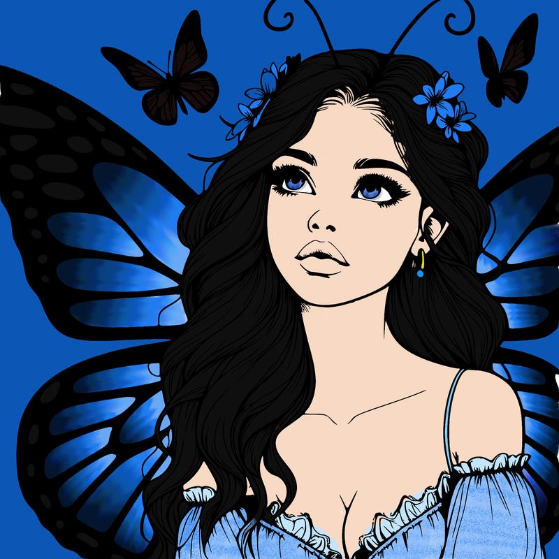 butterfly fairy realistic girl