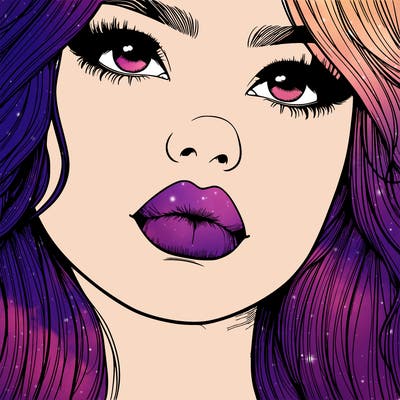 really realistic girl with lips