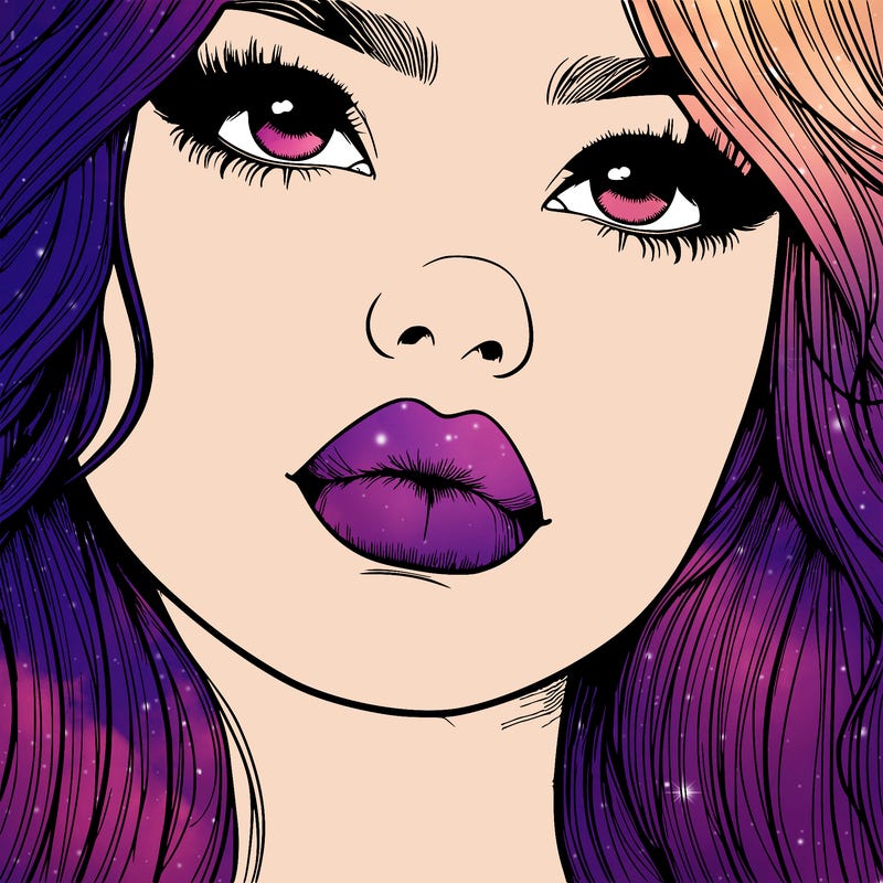 really realistic girl with lips