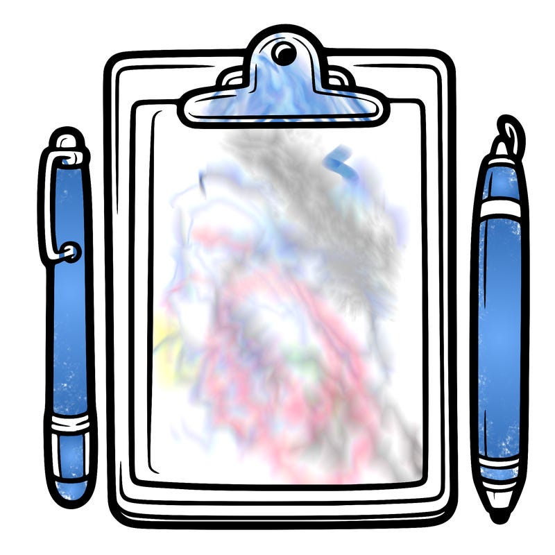 blank clip board with pen