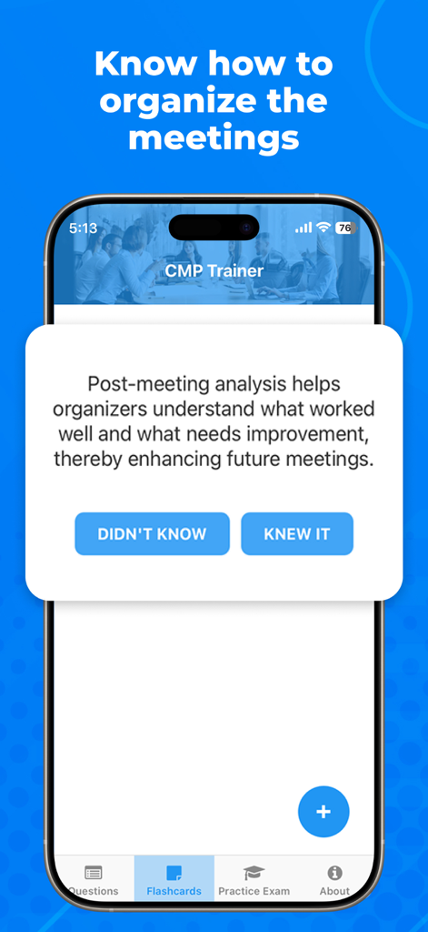 CMP Trainer Pro - CMP Trainer Pro flashcard for meeting professional certification study