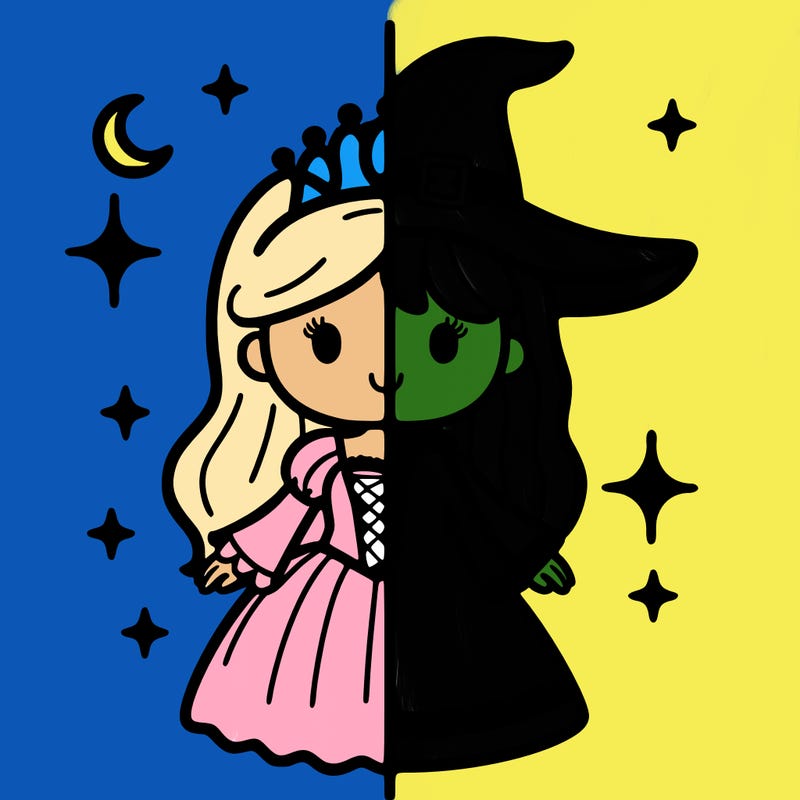 split princess and witch