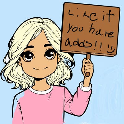 realistic girl holding up a sign