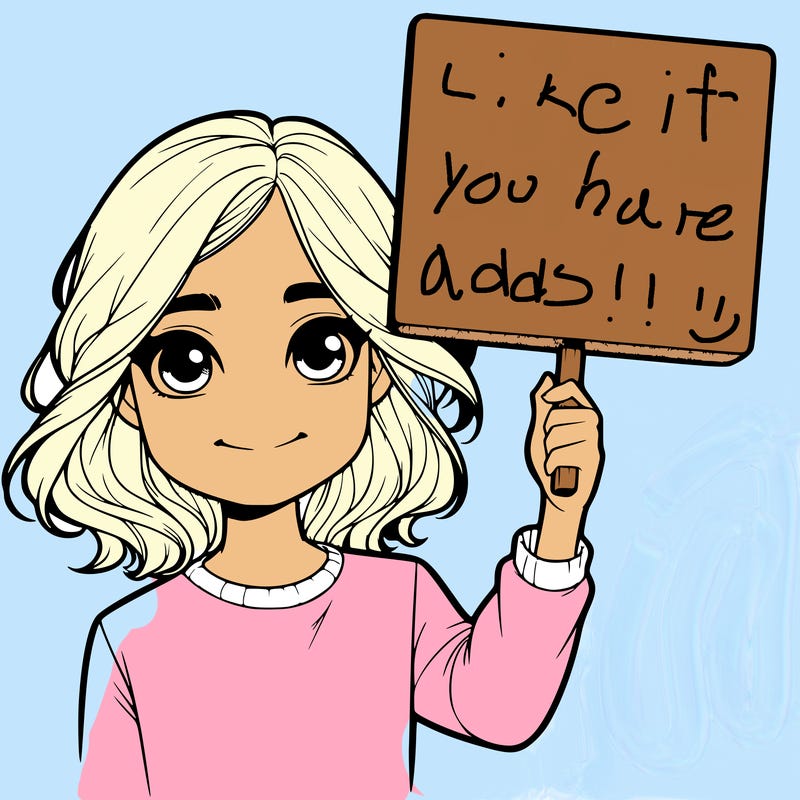 realistic girl holding up a sign