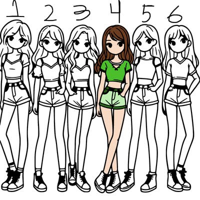 a group of girls wearing crop tops and shorts