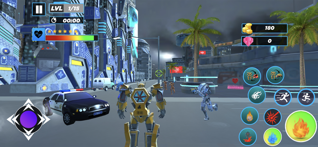 Flying Robot Transformation - Games App | MWM