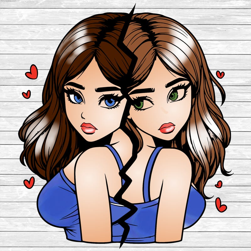 realistic girl split