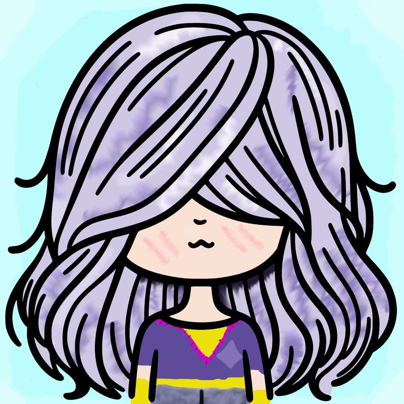 girl with her hair covering her eyes