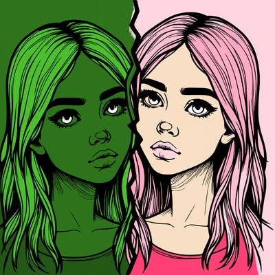 realistic girl split