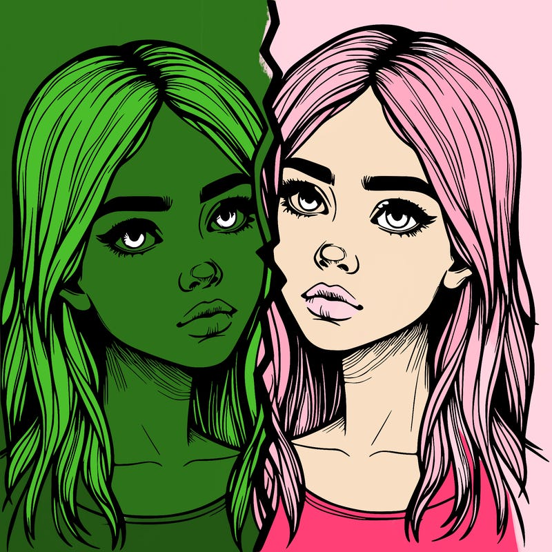 realistic girl split