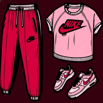 nike sweatpants and shirt