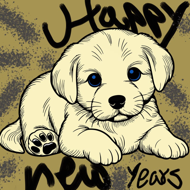 a cute realistic puppy