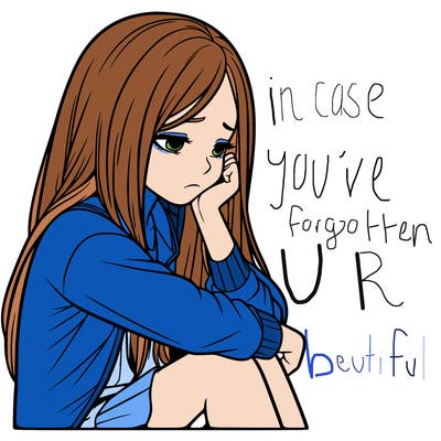 a realistic girl with depression