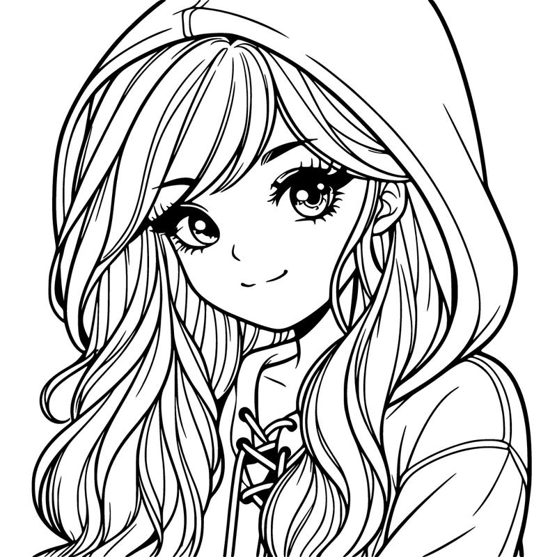 pretty girl wearing hoodie