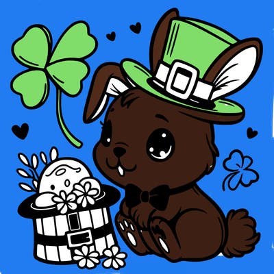 st. patrick's day, bunny.