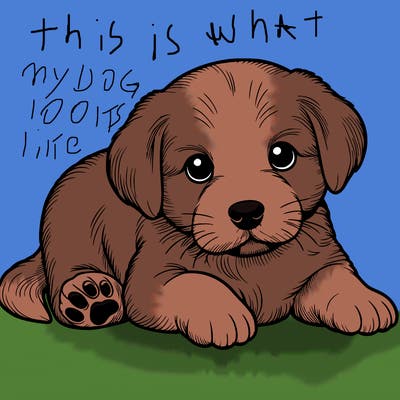 a cute realistic puppy