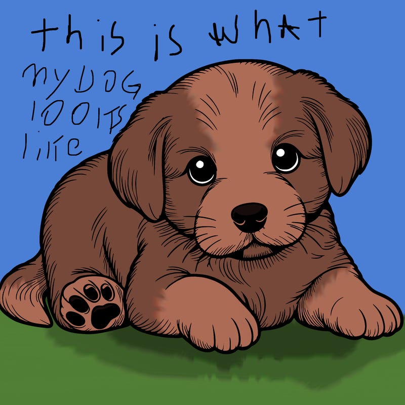 a cute realistic puppy