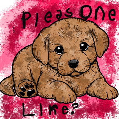 a cute realistic puppy