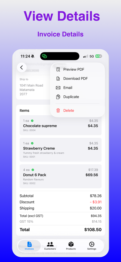 My Invoices - Business App | MWM