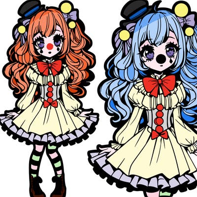 clown girl anime