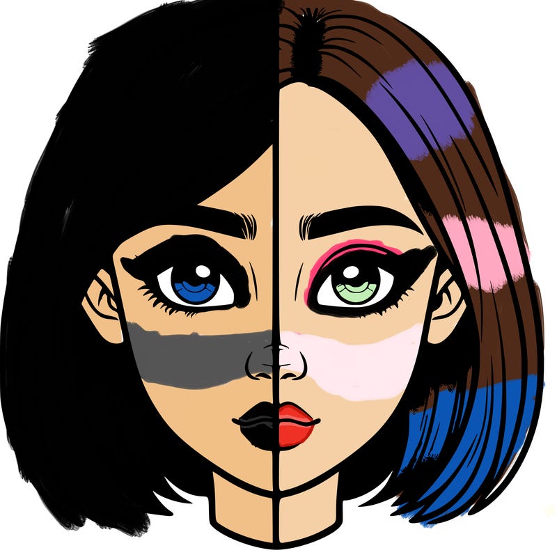 realistic girl split