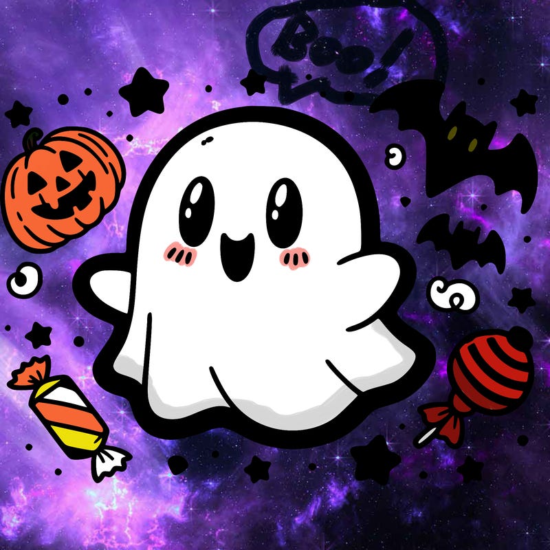 halloween cute little ghost