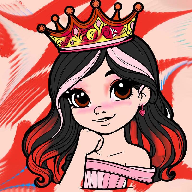 a realistic princess with a realistic crown