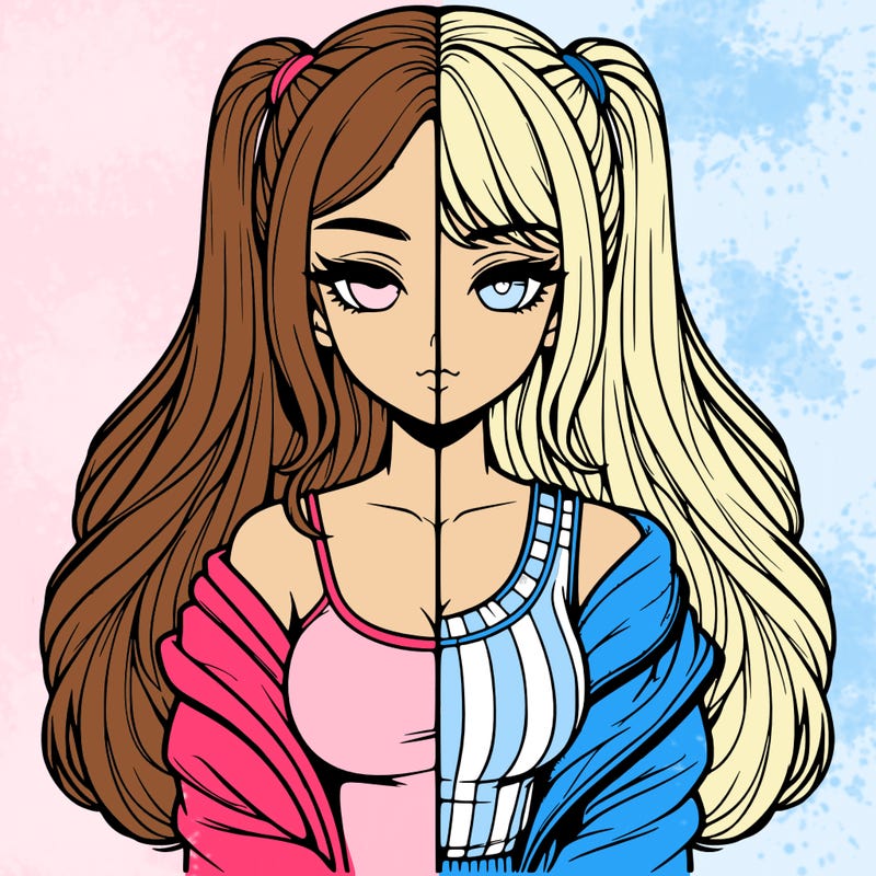 realistic girl split