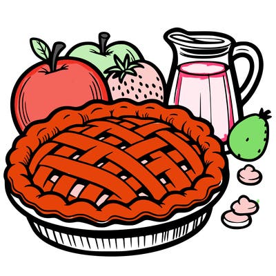 a pie of food