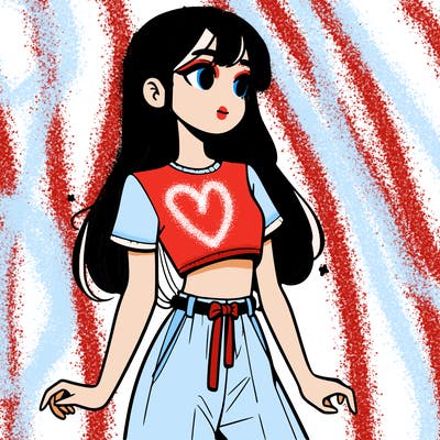 girl in a cute crop top