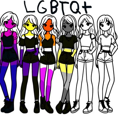 a group of girls wearing crop tops and shorts